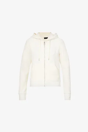 Juicy Couture Womens Regular-Fit Logo-Embroidered Velour Hoody