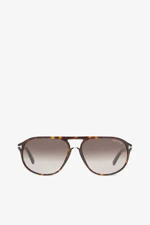 Tom Ford Mens Jacob Tortoiseshell Aviator Sunglasses