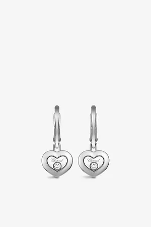 Chopard Happy Diamonds 18ct White-Gold and 0.10ct Brilliant-Cut Diamond Earrings