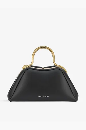 Bvlgari Womens Serpentine Leather Top-Handle Bag