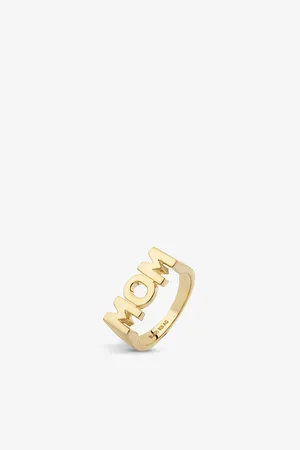 Maria Black Womens Mom 18ct Yellow Gold-Plated Sterling Silver Ring