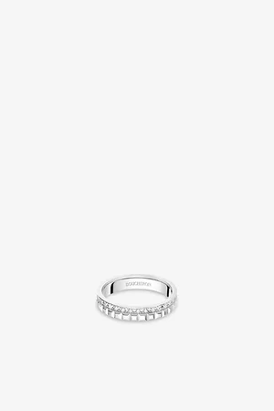 Boucheron Mens Quatre Radiant Edition 18ct White-Gold and 0.24ct Diamond Ring