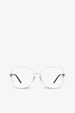 Cartier Womens 6L001650 ct0417O Rectangle-Frame Metal Sunglasses