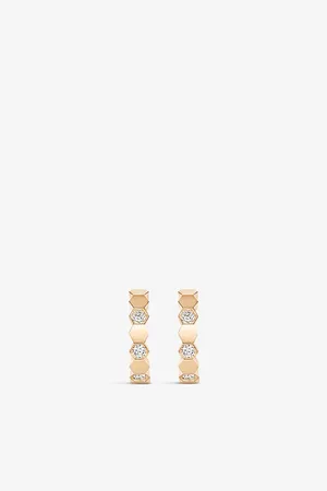 CHAUMET Bee De 18ct Rose-Gold and 0.41ct Brilliant-Cut Diamond Hoop Earrings