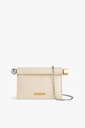 Jacquemus Womens La Petite Pochette Rond Leather Clutch Bag