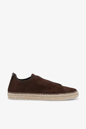 Ermenegildo Zegna Mens Triple Stitch Suede Espadrilles