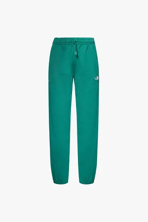 The North Face Womens Brand-Embroidery Straight-Leg High-Rise Cotton-Jersey Jogging Bottoms