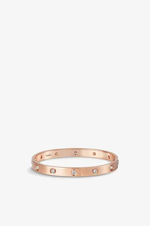 Cartier Love 18ct Rose-Gold and 10 Brilliant-Cut Diamond Bracelet