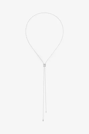Boucheron Mens Quatre Double White 18ct White-Gold and 0.18ct Diamond Necklace
