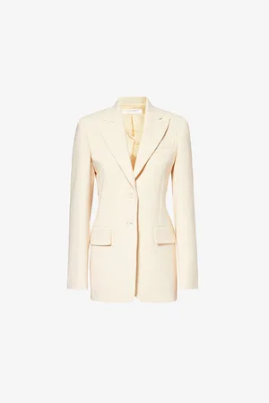 Sportmax Womens Zermat Peak-Lapel Stretch-Wool Blazer