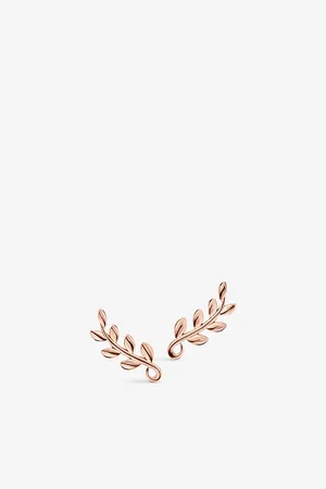 Tiffany & Co. Paloma Picasso Olive Leaf 18ct Rose-Gold Earrings