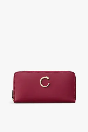 Cartier Womens Panthère De International Zipped Leather Wallet