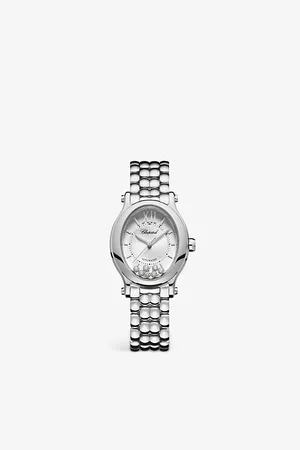 Chopard 278602-3002 Happy Sport Oval Stainless Steel and Diamond Watch