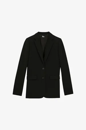 The Kooples Womens Straight-Fit Stretch-Crepe Blazer