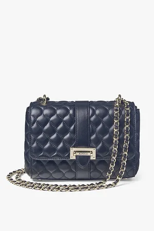 ASPINAL OF LONDON Womens Lottie Branded-Hardware Quilted Leather Shoulder Bag