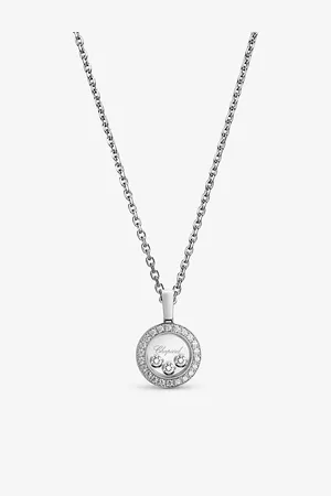 Chopard Happy Diamonds Icons 18ct White-Gold and 0.35ct Diamond Necklace