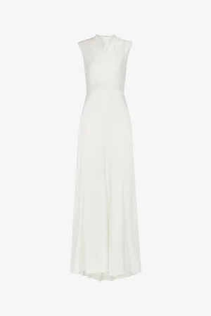 Whistles Womens Melody Cowl-Neck Woven Maxi Wedding Dress