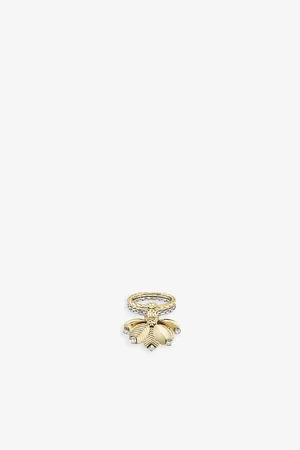 Cartier Grain De Café 18ct Yellow-Gold and 0.19ct Diamond Ring