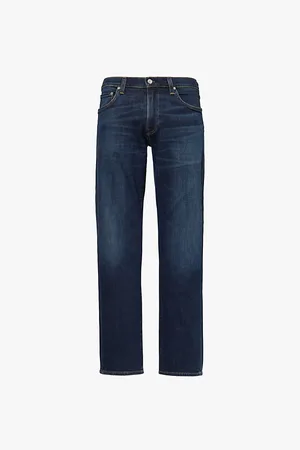 Citizens of Humanity Mens Gage Regular-Fit Straight-Leg Mid-Rise Stretch-Denim and Cashmere Jeans