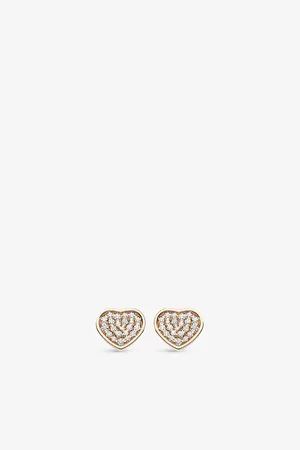 Chopard Happy Hearts 18ct Rose-Gold and 0.8ct Diamond Earrings