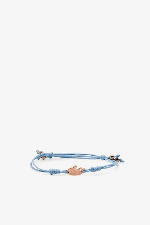 LA Maison Couture Womens x Niin Gaia Wax Cord and Rose Gold-Plated Brass Bracelet