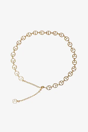 Claudie Pierlot Womens Apacclaudie Logo-Embossed Zamac Chain Belt