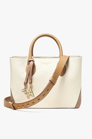 ASPINAL OF LONDON Womens London Logo-Print Leather Tote Bag