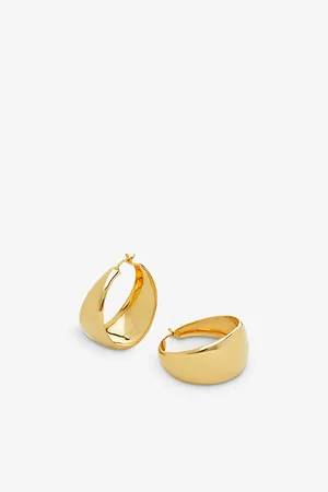 Monica Vinader Womens x Kate Young 18ct Yellow-Gold Vermeil Sterling-Silver Hoop Earrings
