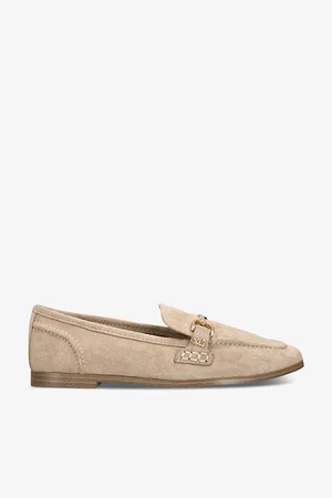 Kurt Geiger Womens Madeline Horse Bit Chain Suede Loafers