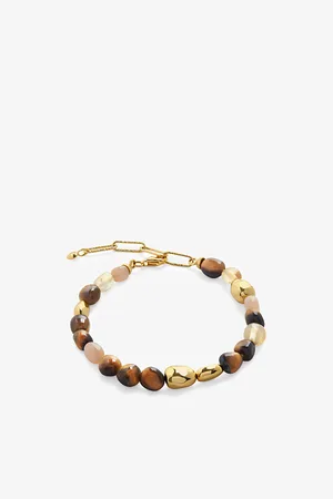 Monica Vinader Womens Rio 18ct -Plated Vermeil Sterling-Silver, Tiger