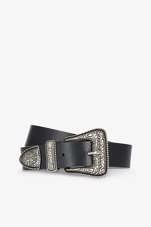 The Kooples Womens Wide Leather Belt