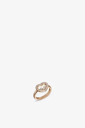 Chopard Happy Diamonds Icons 18ct Rose-Gold and 0.35ct Diamond Ring
