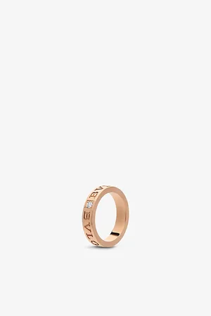 Bvlgari B.Zero1 18ct Rose-Gold and 0.04ct Diamond Ring