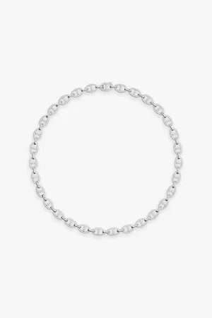 APM Monaco Mens Maille Marine Sterling- and Zirconia Necklace