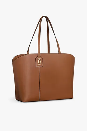 Cartier Womens C De Leather Tote Bag