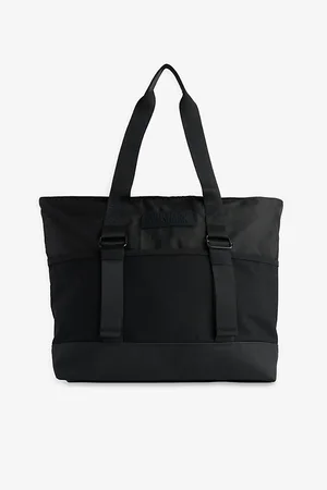 GymShark Womens Everyday Brand-Patch Woven Tote Bag