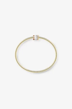 Boucheron Mens Quatre White-Edition 18ct Yellow and Rose-Gold, 0.11ct Diamond and Ceramic Bracelet
