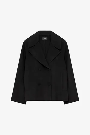 Joseph Womens Gilkes Relaxed-Fit Wool and Silk-Blend Coat