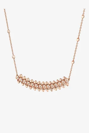 Cartier Clash De 18ct Rose-Gold and 0.20ct Brilliant-Cut Diamond Pendant Necklace
