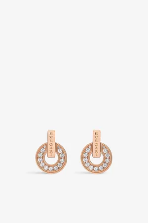Bvlgari 18ct Rose-Gold and Diamond Earrings