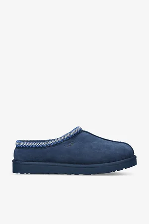 UGG Mens Tasman Contrast-Stitch Suede and Shearling Slippers