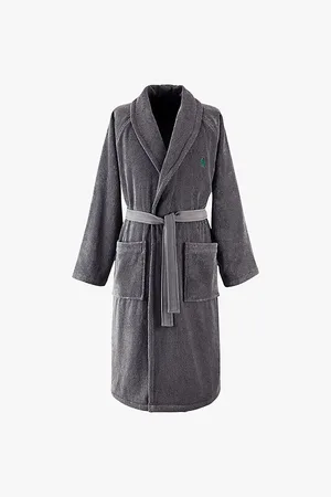 Ralph Lauren Womens Logo-Embroidered Relaxed-Fit Cotton Bathrobe