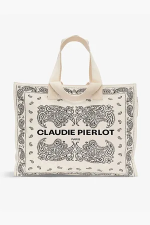 Claudie Pierlot Womens Paisley-Print Cotton Travel Tote Bag