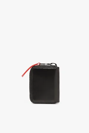 Diesel Mens Zip-D Logo-Embossed Leather Key Holder Wallet