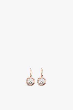 Chopard Happy Spirit 18ct Rose and White-Gold and 0.19ct Diamond Earrings