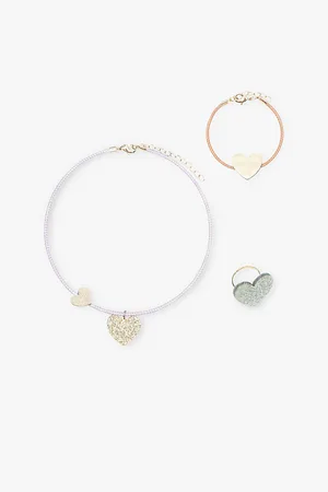 MIMI & LULA Heart Pack Of Three Jewellery Set