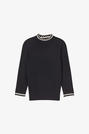 LK Bennett Womens Ethel High-Neck Wool Jumper