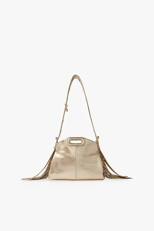 Maje Womens Miss M Mini Metallic-Leather Shoulder Bag