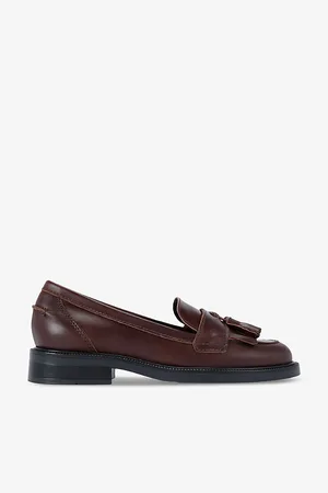 Kurt Geiger Womens Mira Tassel-Embellished Flat Leather Loafers