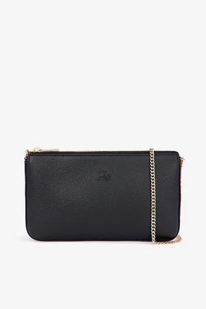 Christian Louboutin Womens Loubila Contrast-Panel Leather Shoulder Bag